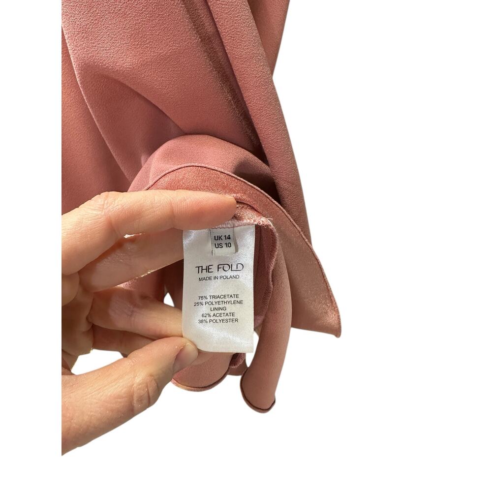 The Fold London: Draped Blush Midi Dress - Picture 4 of 5
